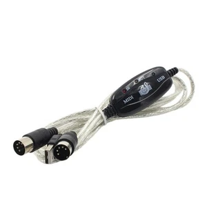 Adaptateur Câble Interface USB vers MIDI Clavier de Musique Midi-In-Out Piano vers PC - Photo 1/5