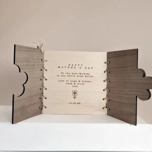 Funny Flower Wooden Greeting Card Best Mom Ever Card for Mom Grandma Wife - Picture 1 of 12