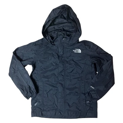The North Face Jacket Boys M Black HyVent Hooded Windbreaker Paint Marks Flawed - Image 1 of 4