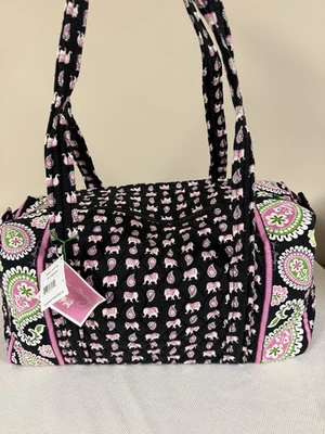 Vera Bradley Pink Elephants Small Duffel Retired NWT Travel Bag Breast Cancer - Image 1 of 4