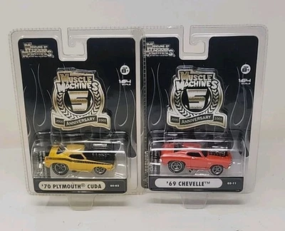 Muscle Machines 69 Chevelle & 70 Plymouth, Cuda Anniversary Lot Of 2 - Image 1 of 4