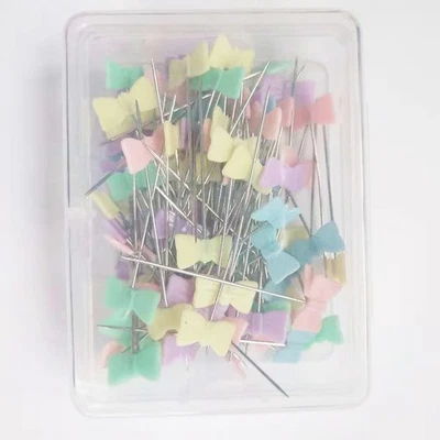 100 PCS -Knopfkopf gerade flacher Fliegerkopf für DIY -Nähen (Fliege) - Bild 1 von 4