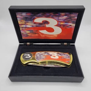 DALE EARNHARDT Pocket Knife Commemorative Gold Colored in Black Case NWOT - Picture 1 of 9