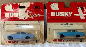 Husky Lancia Flaminia # no 5 & Mercedes 220 # no 3 diecast cars NEW Sealed - Picture 1 of 14