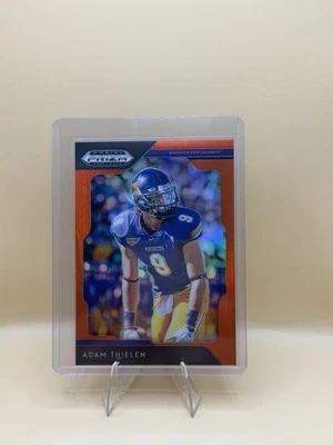 2019 Panini Draft Picks Football Adam Thielen Orange Prizm No. 4 Vikings - Image 1 of 2