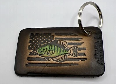 Genuine Leather Crappie Key Chain - Изображение 1 из 4