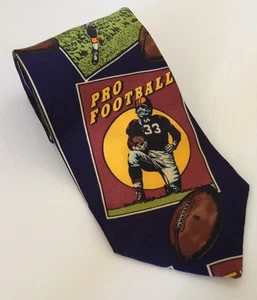 Louis New York Mens Neck Tie 100% Silk Football Gridiron Touchdown - Picture 1 of 5