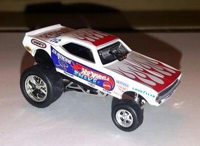 Muscle Machines Hot Wheels Don Prudhomme White w/ Flames SNAKE II Zingers V2 - Image 1 of 4