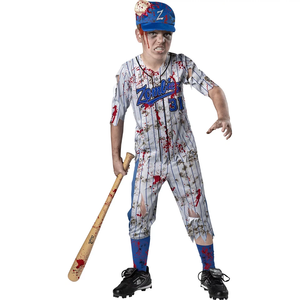 InCharacter Home Run Horror Boys S 6-7 Halloween Costume Zombie Baseball Player