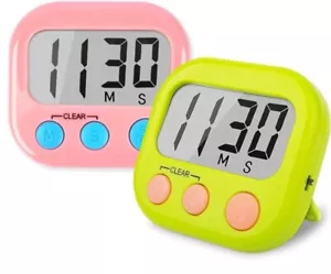 Pack of 2 Aouce Digital Timers Magnetic GreenAND Pink TIMERS - Picture 1 of 6