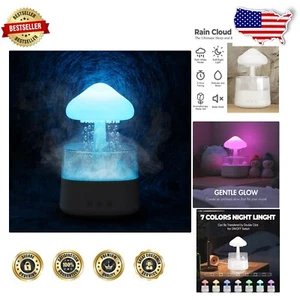 Compact White Humidifier with LED & White Noise for Stress Relief in Any Room - Picture 1 of 8
