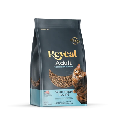 Comida seca natural para gatos Reveal Pet Food, completa y equilibrada sin granos Foto 1 de 4