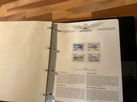 Aviation HERITAGE-ALBUM - 22 PAGES, 3 coin covers spitfire etc mnh mint stamps Cover