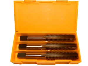 11/16-16 NF TAP SET 3 Piece HSS Taper Plug Bottoming 4 Flute Made USA MCT 32716 - Picture 1 of 2