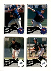 2003 Bazooka 4 on 1 Sticker #38 Cruz/Halladay/Braz/Gomes