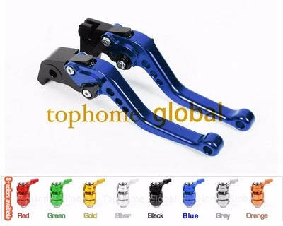 Short Clutch Brake Levers for Yamaha XT600E 1990-2003/ XT350 1985-2003 Blue CNC - Image 1 of 4