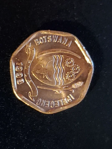 Botswana 1998 5 Thebe Coin AU KM26 Cover