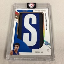 2020-21 Immaculate KILLIAN HAYES #JP-KHS Jumbo Patch Nameplate Nobility /5 "S”