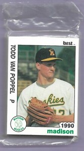 1990 Best Madison Muskies 29 card FACTORY-SEALED set A's Van Poppel Abbott