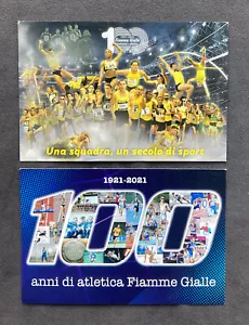 2 cartoline FIAMME GIALLE 100 anni di Atletica 1921-2021 - Foto 1 di 2