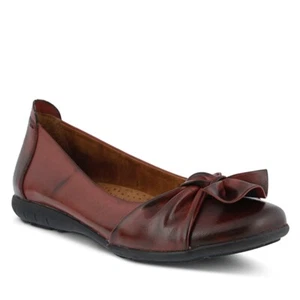 Patrizia Women's Zinny Casual or Dressy Ballerina with Pleated Feminine Bow - Picture 1 of 1