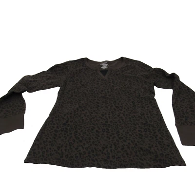 Camiseta térmica Danskin Now para mujer manga larga atlética baile marrón XL Foto 1 de 4