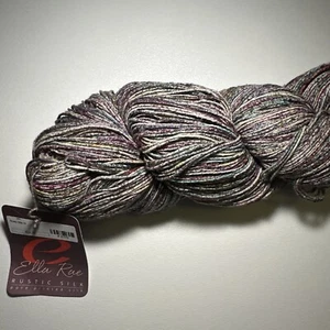 Yarn Ella Rae Rustic Silk “Lavender Bay”  100% Silk Speckle Fingering 437yd - Picture 1 of 3