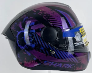 Shark D-Skwal 2 Atraxx Black Violet Glitter XS Motorcycle Helmet Marks/scratched - Picture 1 of 5