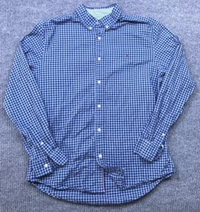 Tommy Hilfiger Mens Gingham Check Long Sleeve Button Up Shirt L  Academia Preppy - Picture 1 of 9