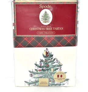 Spode Tartan Christmas Tree * 60" x 84" TABLECLOTH * New in Package - Picture 1 of 5
