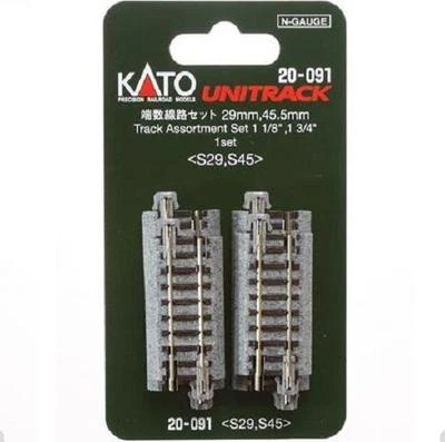 Kato 20-091 Track Assortment Set 29mm & 45,5mm 10pcs - N