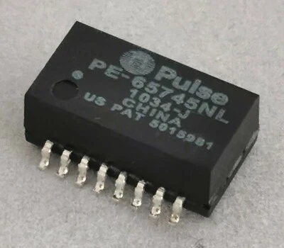 PE-65745NL Pulse Signal Transformers SMD 10BaseT Islation 140uH .3Ohms - Image 1 of 3