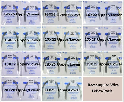 Dental Orthodontic Arch Wire Super Elastic Niti Rectangular Natural Form Wires - Image 1 of 4