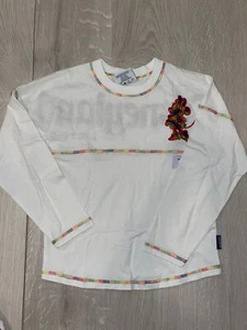 * Disneyland Resort Minnie Mouse Regenbogen Garn Jugend (M) Spirit Jersey Neu mit Etikett - Bild 1 von 3