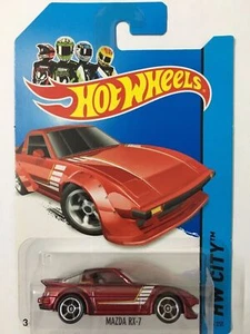 Hot Wheels JDM 2014 021/250 HW City Mazda RX-7 Red MOSC - Picture 1 of 1