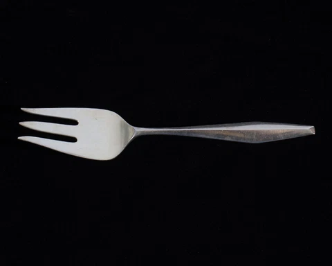 Gio Ponti Reed and Barton “Diamond” Sterling Silver Serving Fork Cover