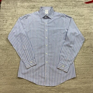 Camisa de Colección Brooks Brothers Oxford Abotonada 15.5-35 Azul Blanco Vestido Exterior - Imagen 1 de 11