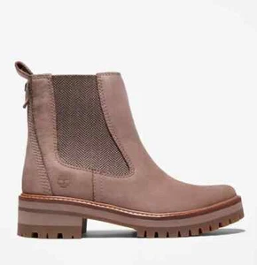 TIMBERLAND WOMEN'S COURMAYEUR VALLEY CHELSEA BOOT TAUPE NUBUCK A1RRK ALL SIZES - Picture 1 of 6