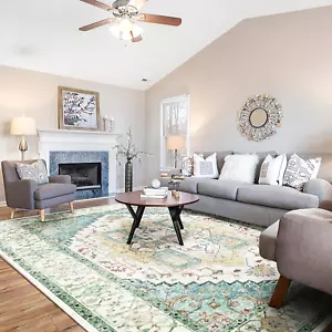Large 9x12 Area Rugs Non Slip Washable Carpet for Bedroom Living Room Rug Mats - Picture 1 of 7