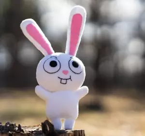 Peluche Bun ispirato a Vieni e impara con Pibby, coniglietto fatto a mano giocattolo morbido - Foto 1 di 5