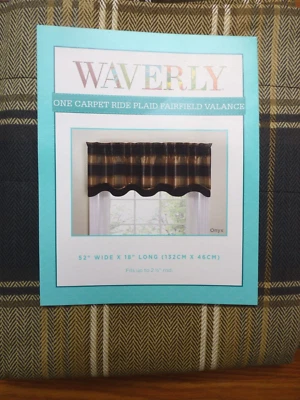 JCP WAVERLY ALFOMBRA PASEO CUADROS FAIRFIELD VARILLA BOLSILLO CENEFA MARRÓN CUADROS 52" X 18" Foto 1 de 2