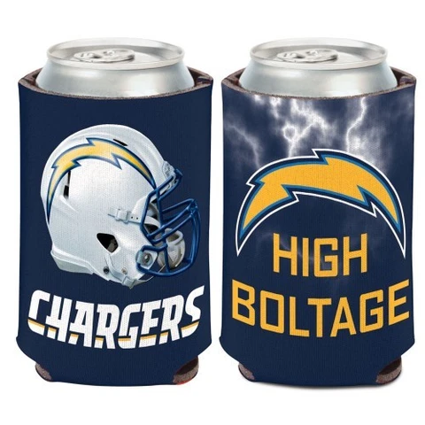 LOS ANGELES CHARGERS 2 SIDED SOFT FOAM CAN BOTTLE KOOZIE COOZIE COOLER HOLDER Cover