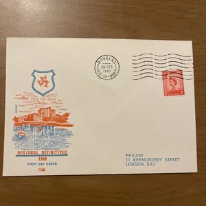 First Day Cover | Isle of Man | Regional Definitives | 1969 | 4d Stamp - Picture 1 of 2