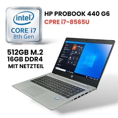 HP ProBook 440 G6 Notebook 14 Zoll Core i7-8565U CPU/16GB RAM/512GB SSD#HP20 - Bild 1 von 4