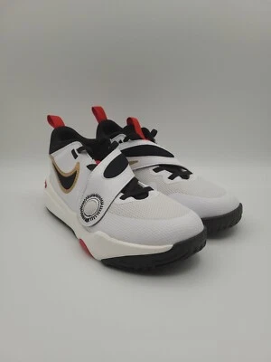 Nike Team Hustle D 11 Youth Size 11C White Gold Basketball Shoes DV8994-104 New - Image 1 of 4