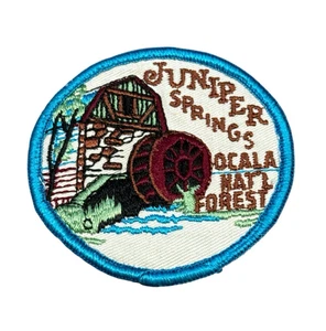 Juniper Springs Ocala National Forest Florida Vintage Twill Gauze Patch Round 3" - Picture 1 of 2