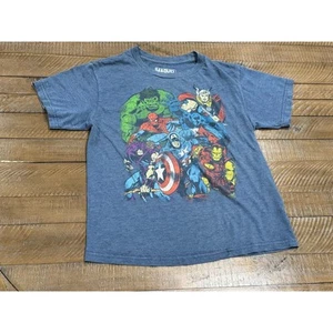 Marvel The Avengers T-Shirt - Boys Youth MED - Short Sleeve Graphic Blue - Picture 1 of 8