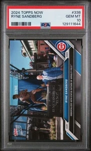 2024 Topps Now #388 Ryne Sandberg Wrigley Statue PSA 10 GEM MINT Chicago Cubs - Picture 1 of 2