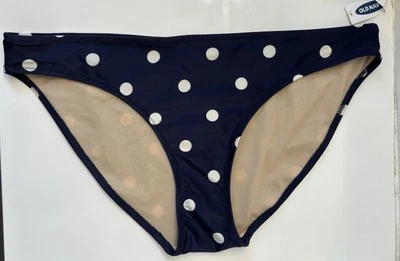 Parte inferior de bikini Old Navy para mujer azul marino a lunares talla grande nueva con etiquetas Foto 1 de 3