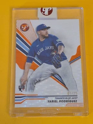 Yariel Rodriguez 2024 Topps Pristine #88 Orange SP #01/25 Bookend Blue Jays RC  - Image 1 of 4